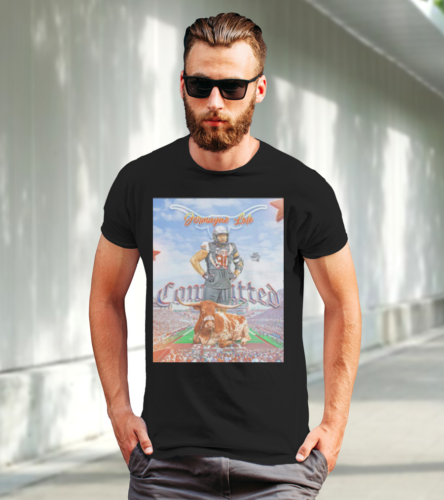 Jermayne Lole Committed Texas Longhorns Football Player Stadium And Mascot T-Shirt