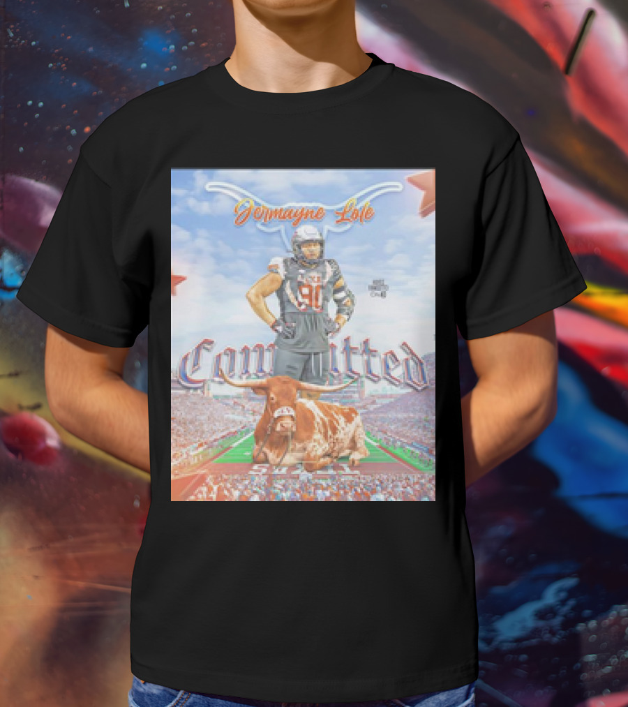 Jermayne Lole Committed Texas Longhorns Football Player Stadium And Mascot T-Shirt