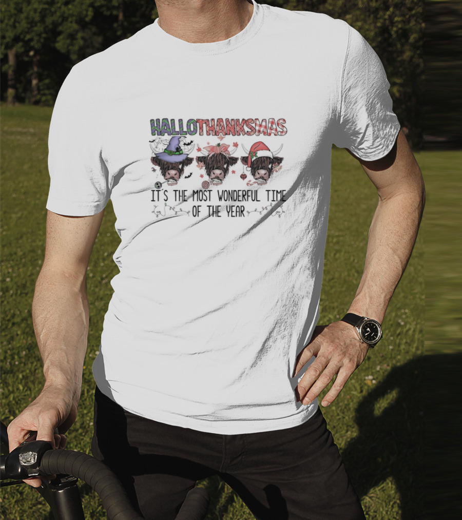 HalloThanksMas Cows It's The Most Wonderful Time Of The Year T-Shirt