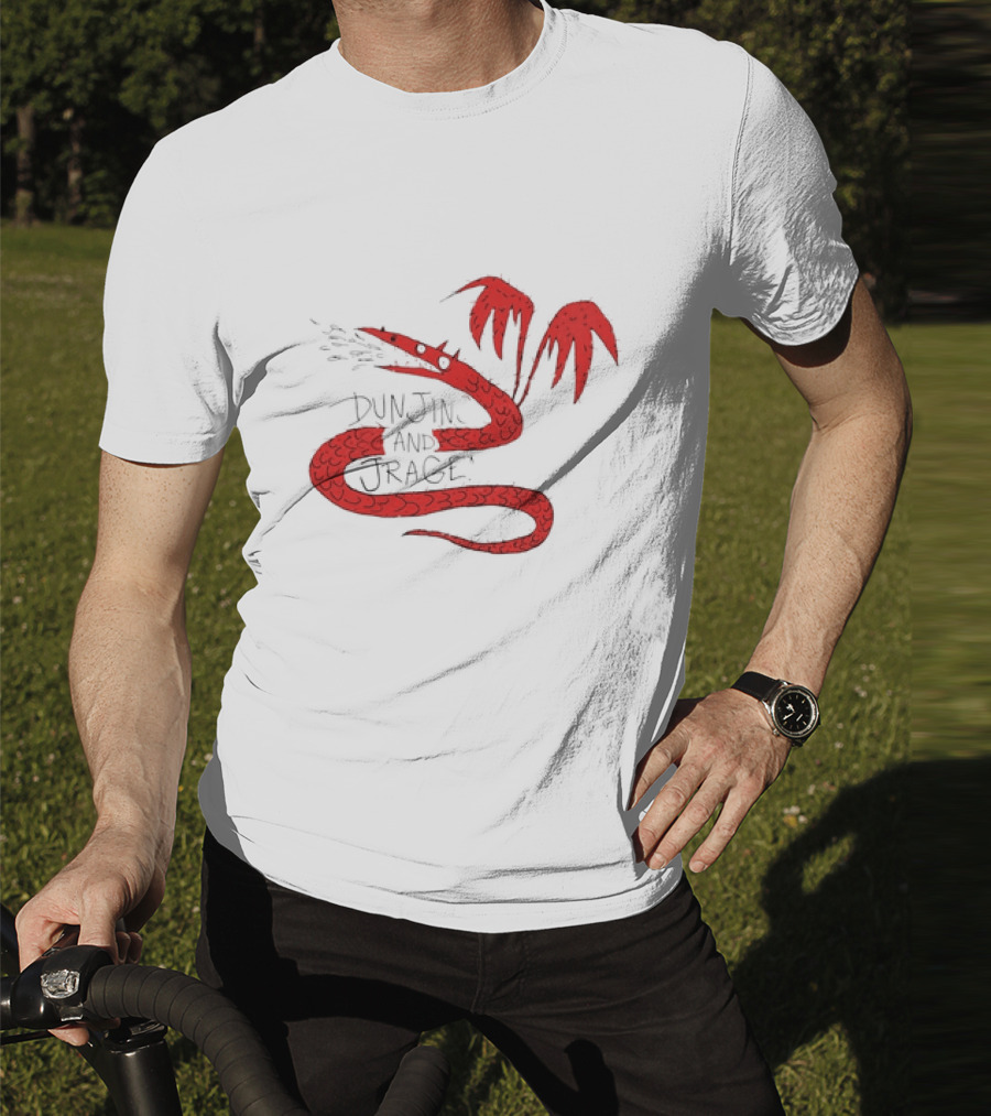 Dunjins And Jragens Fire-Breathing Red Serpent With Wings T-Shirt