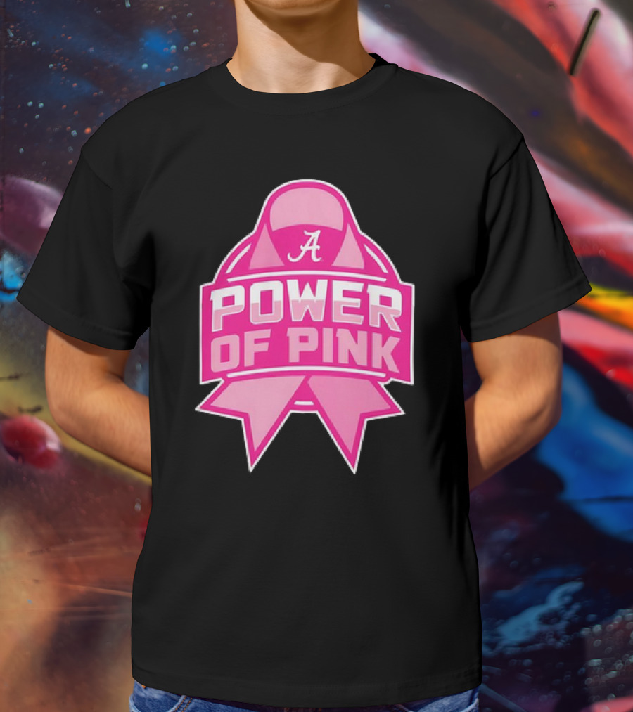 Alabama Crimson Tide Power Of Pink Ribbon T-Shirt