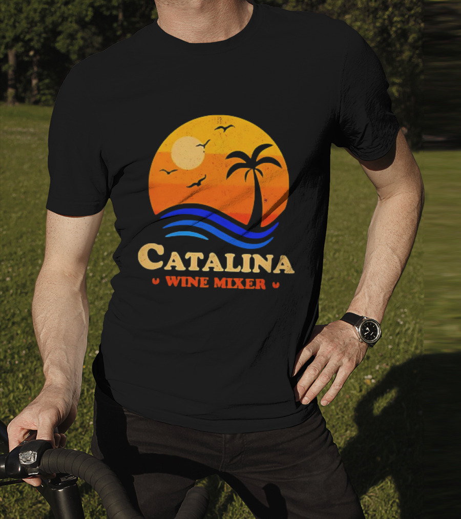 Step Brothers Catalina Wine Mixer Vintage Sunset Palm Island T-Shirt