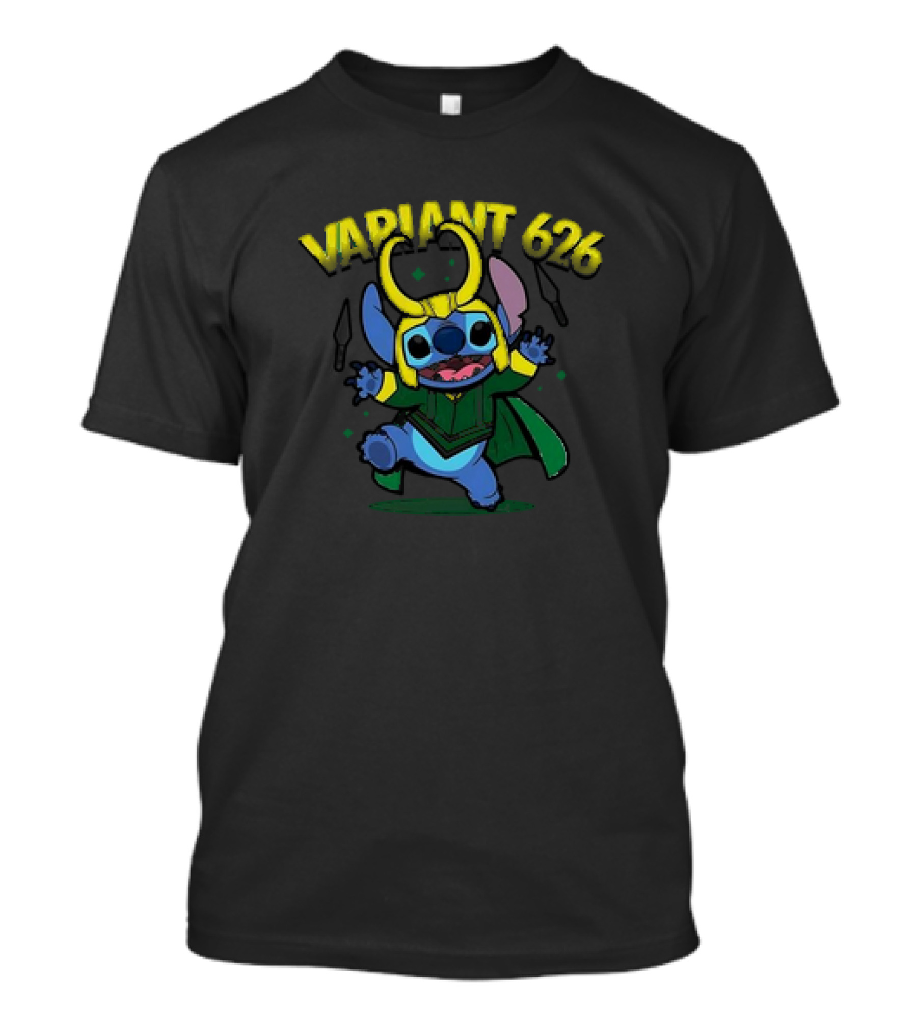 Variant 626 Cartoon Mash-Up Character With Mischievous Outfit And Horned Headpiece T-Shirt