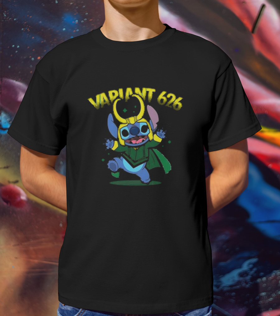 Variant 626 Cartoon Mash-Up Character With Mischievous Outfit And Horned Headpiece T-Shirt