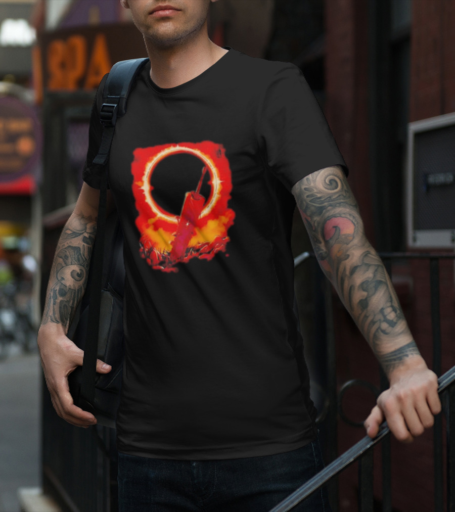 The Struggler Retro Eclipse Red Sword T-Shirt