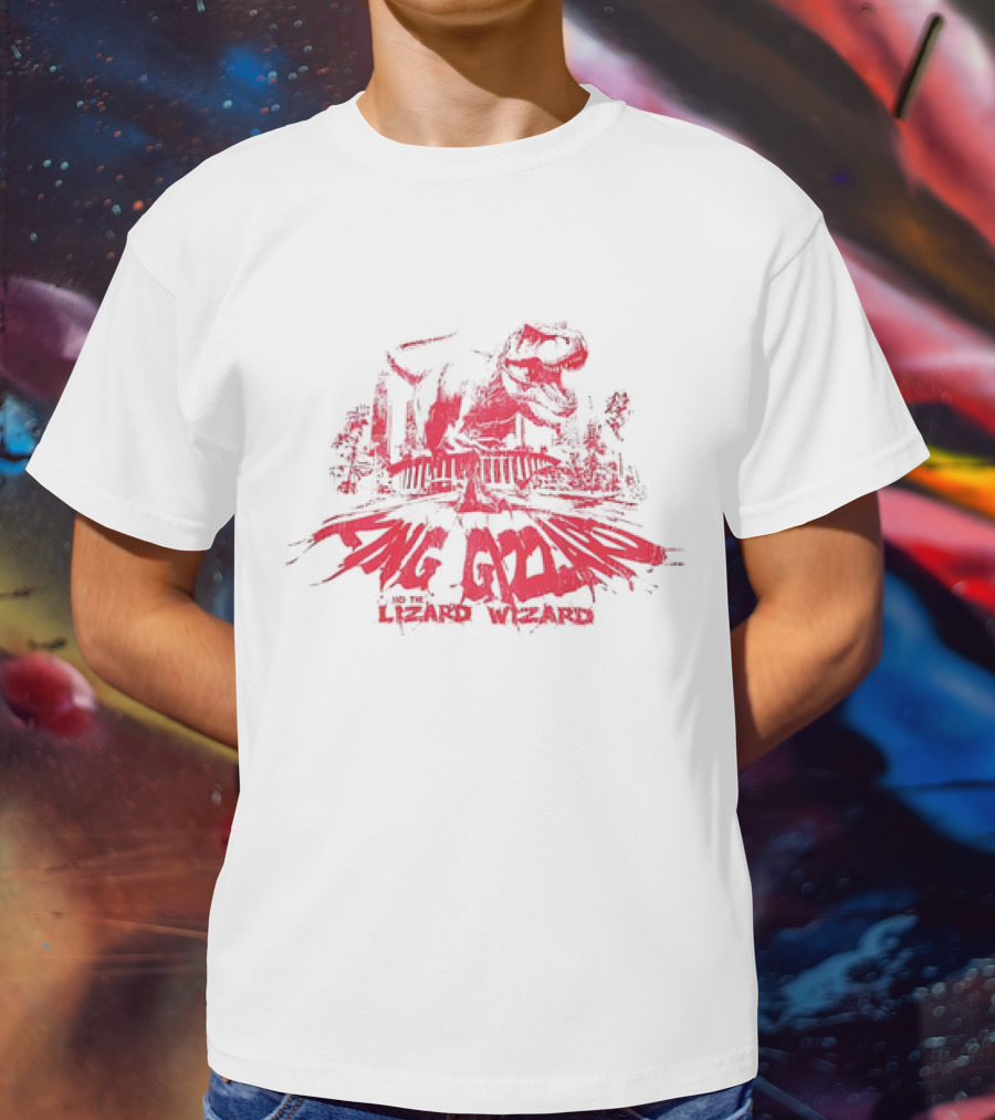King Gizzard And The Lizard Wizard Dinosaur City Red Sketch T-Shirt