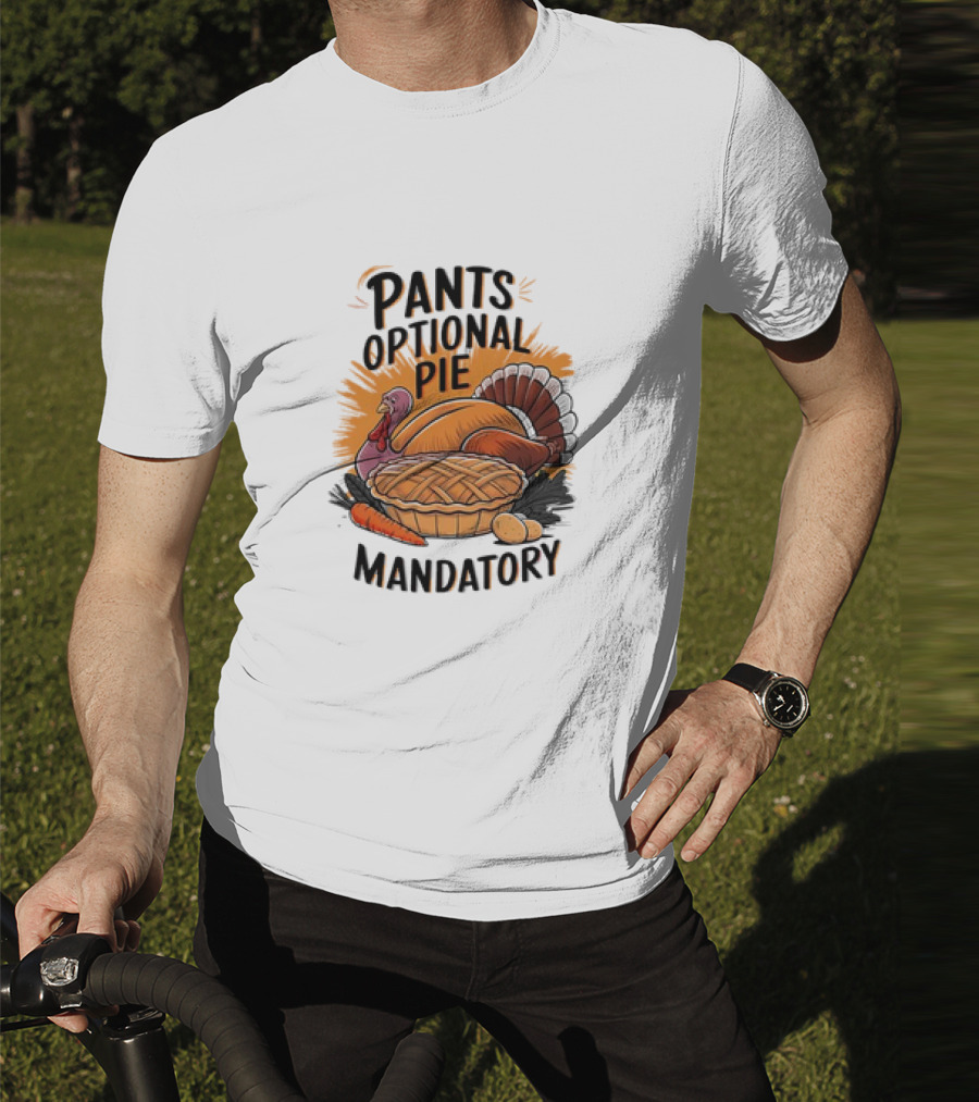 Pants Optional Pie Mandatory Thanksgiving Turkey And Pie T-Shirt