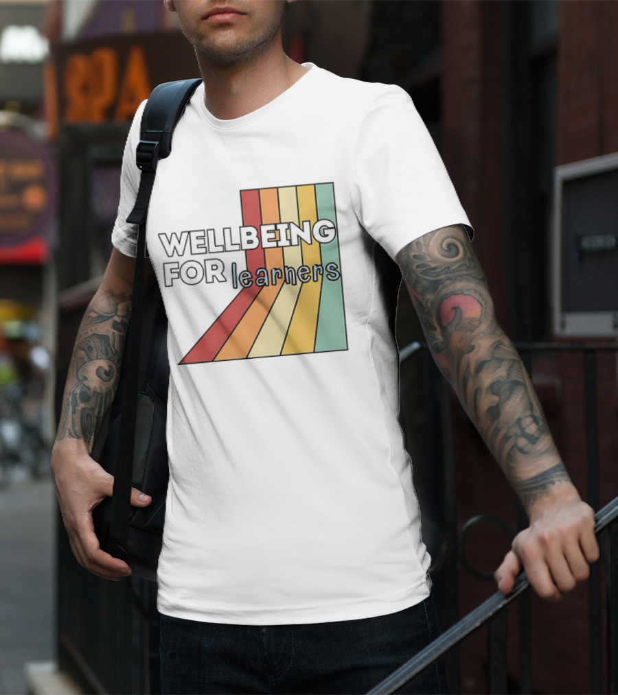 WELLBEING FOR LEARNERS Rainbow Stripes T-Shirt