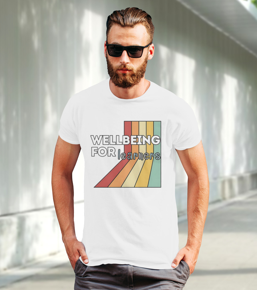 WELLBEING FOR LEARNERS Rainbow Stripes T-Shirt