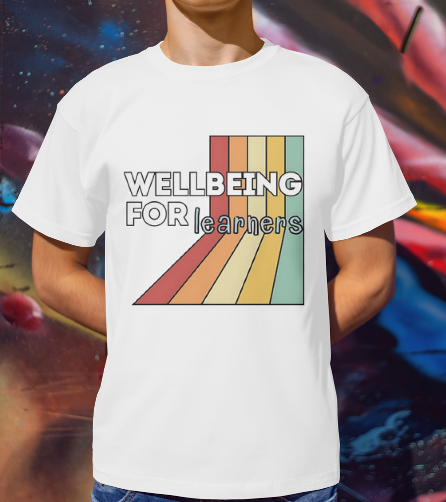 WELLBEING FOR LEARNERS Rainbow Stripes T-Shirt