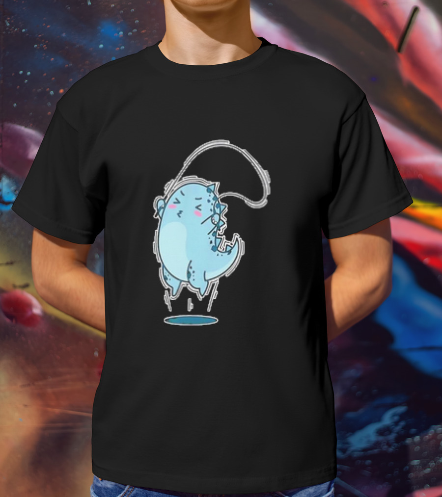 Dino Jumping Rope Adorable Cartoon T-Shirt