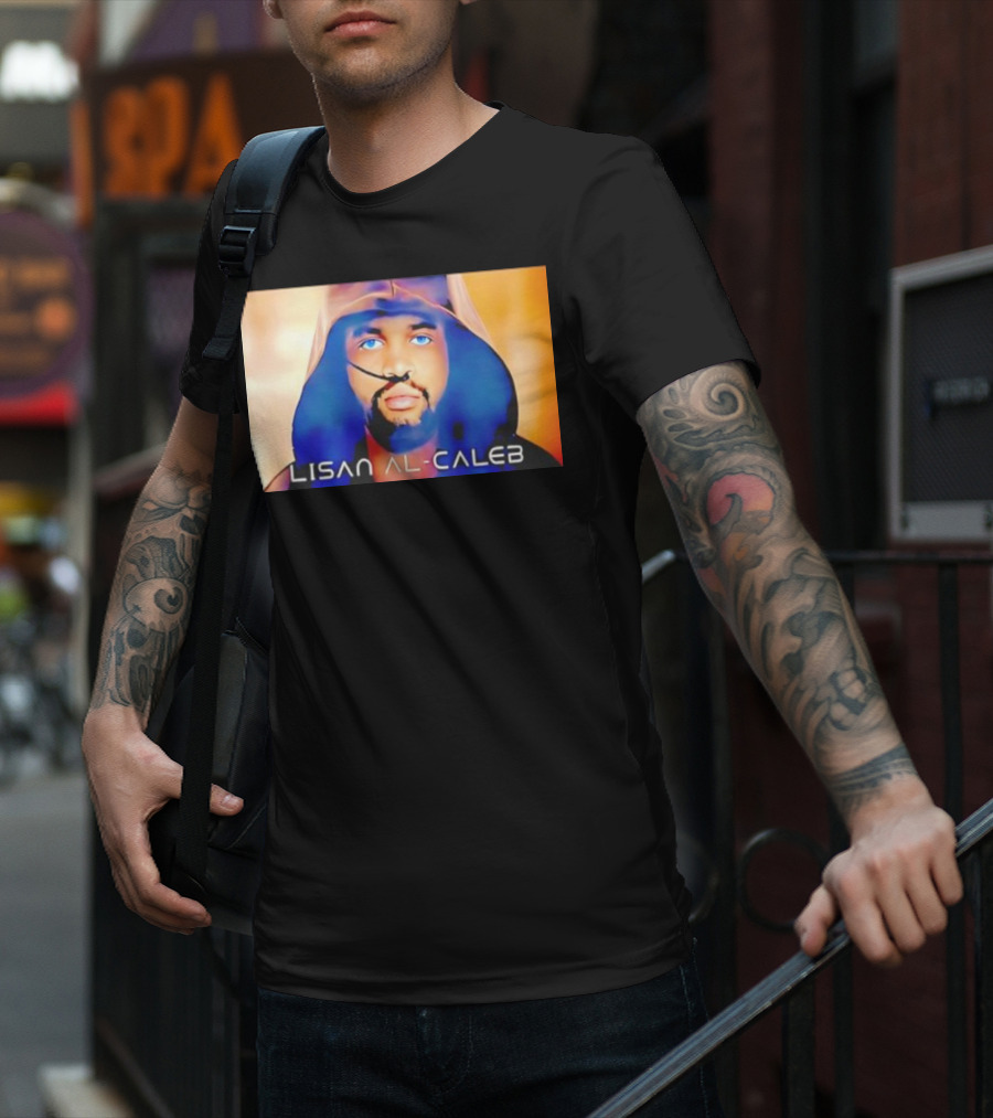 Lisan Al Caleb Blue Hooded T-Shirt