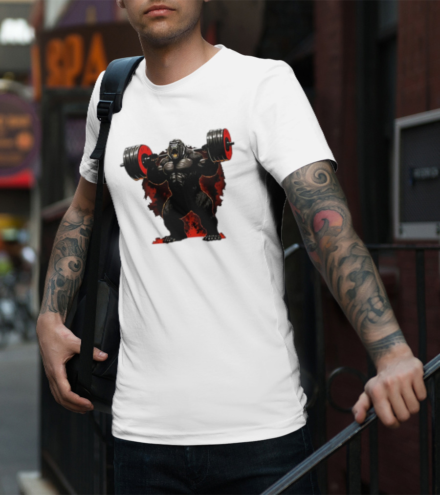 Gorilla Workout Beast Lifting Power Weights Gym T-Shirt