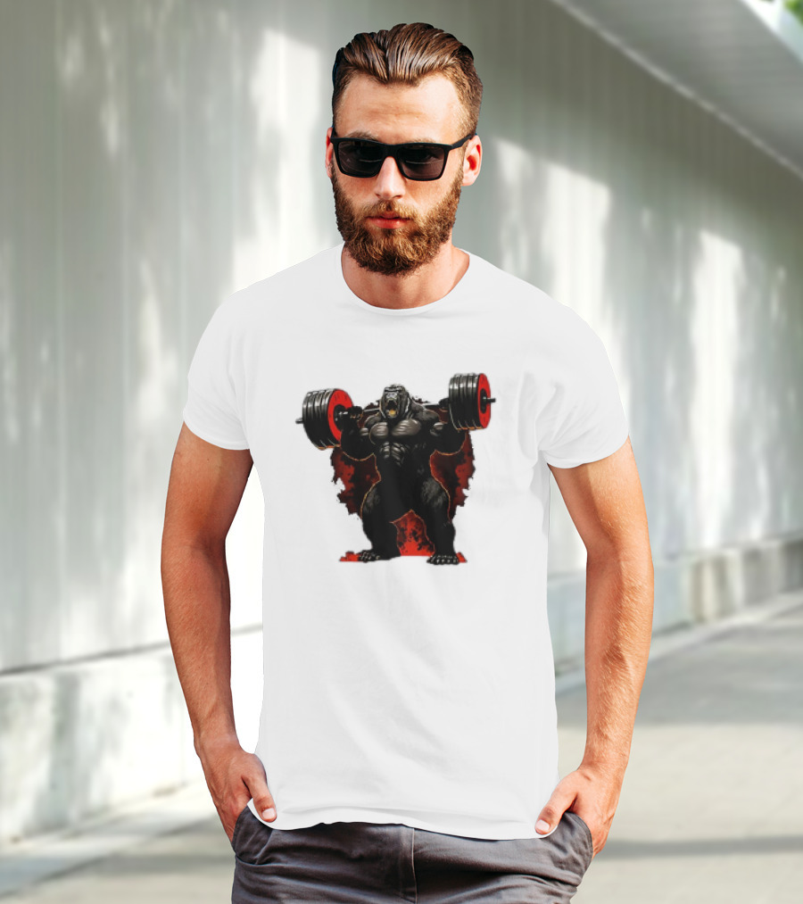 Gorilla Workout Beast Lifting Power Weights Gym T-Shirt