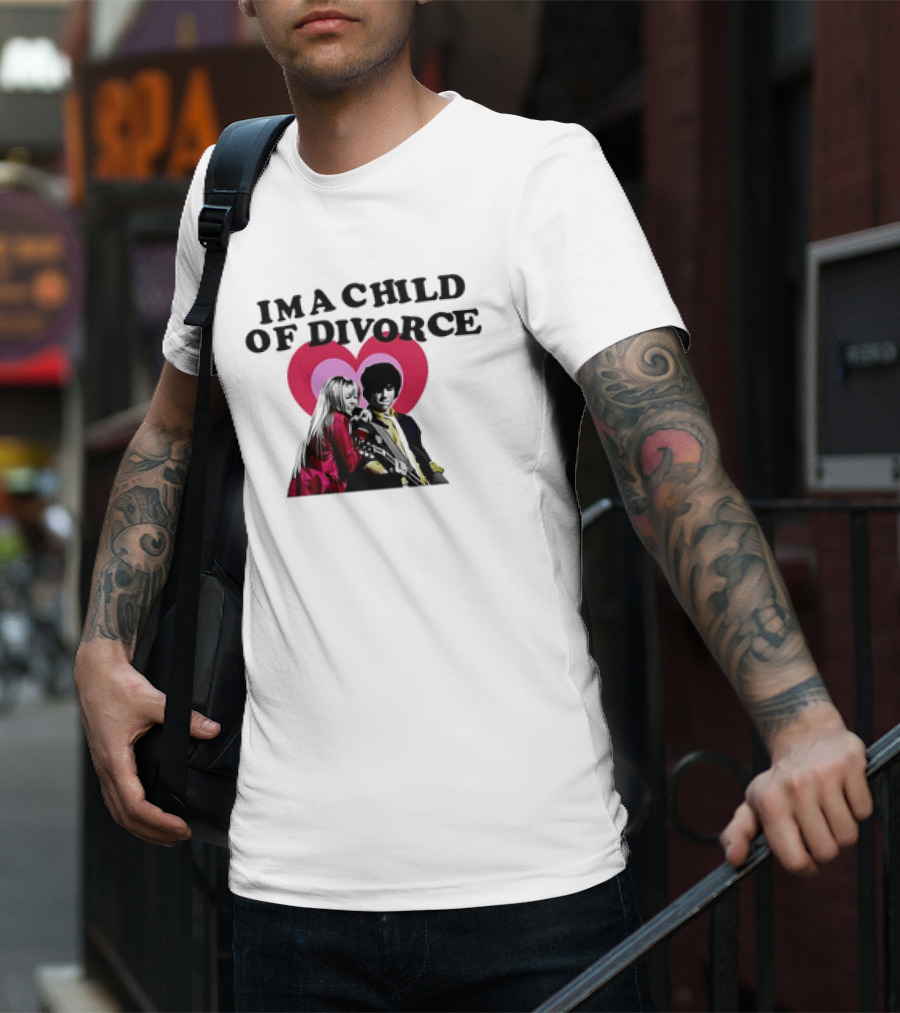 Nick Jonas Miley Cyrus I'm A Child Of Divorce Love Hearts T-Shirt
