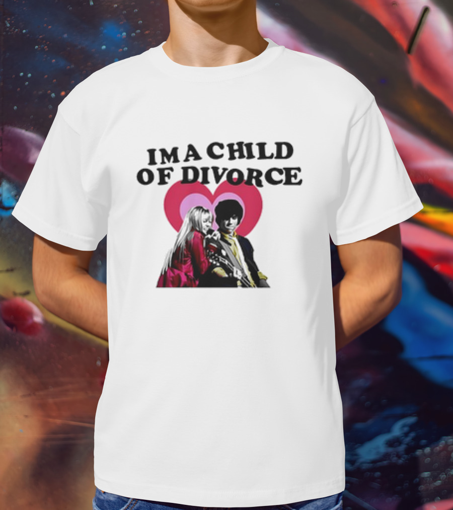 Nick Jonas Miley Cyrus I'm A Child Of Divorce Love Hearts T-Shirt