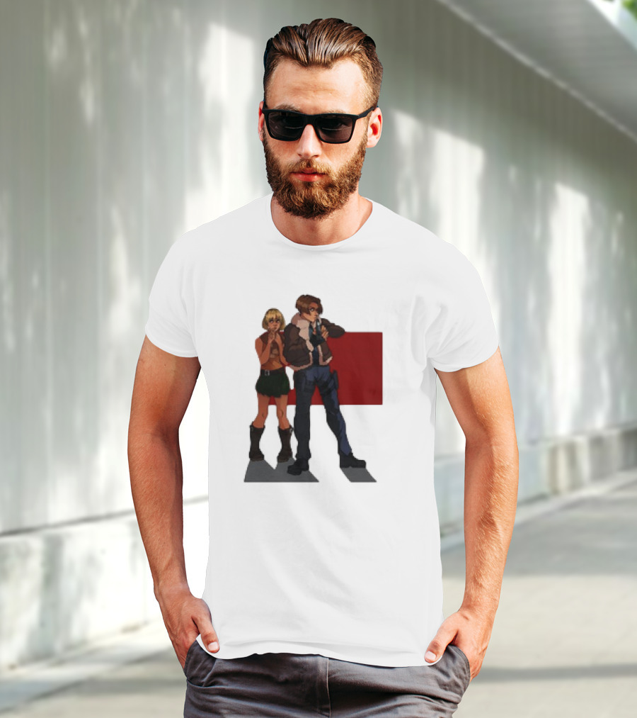 Resident Evil Leon And Ashley Anime Style Duo T-Shirt