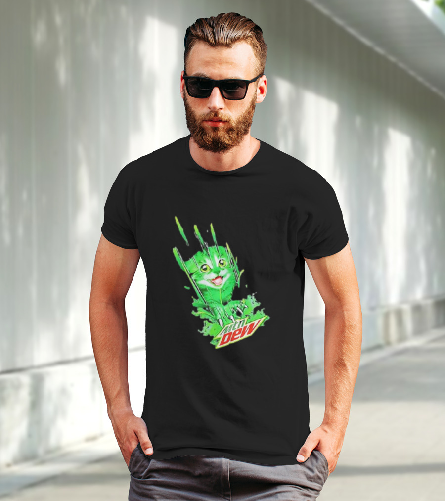 Cat Mtn Dew Mountain Mew Clawing T-Shirt
