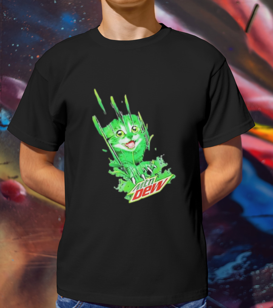 Cat Mtn Dew Mountain Mew Clawing T-Shirt