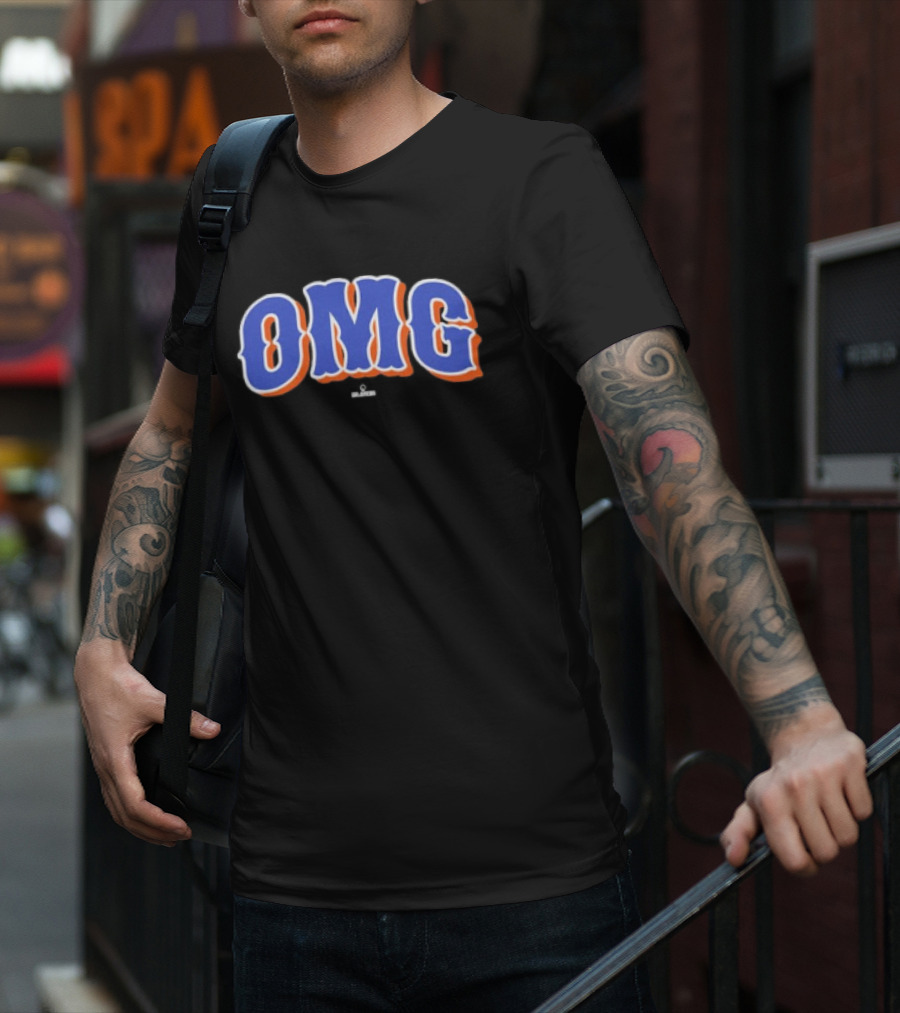 New York Mets OMG Retro Classic Blue Orange T-Shirt