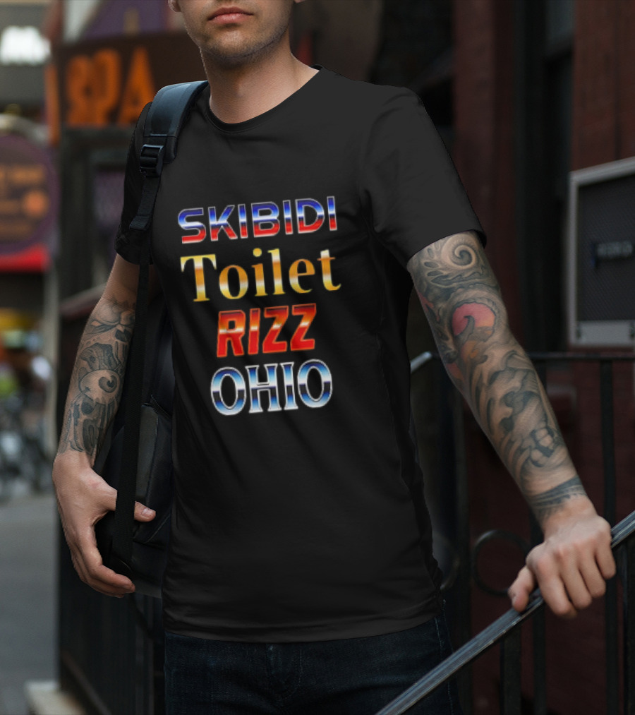 Skibidi Toilet Rizz Meme Ohio Trend T-Shirt