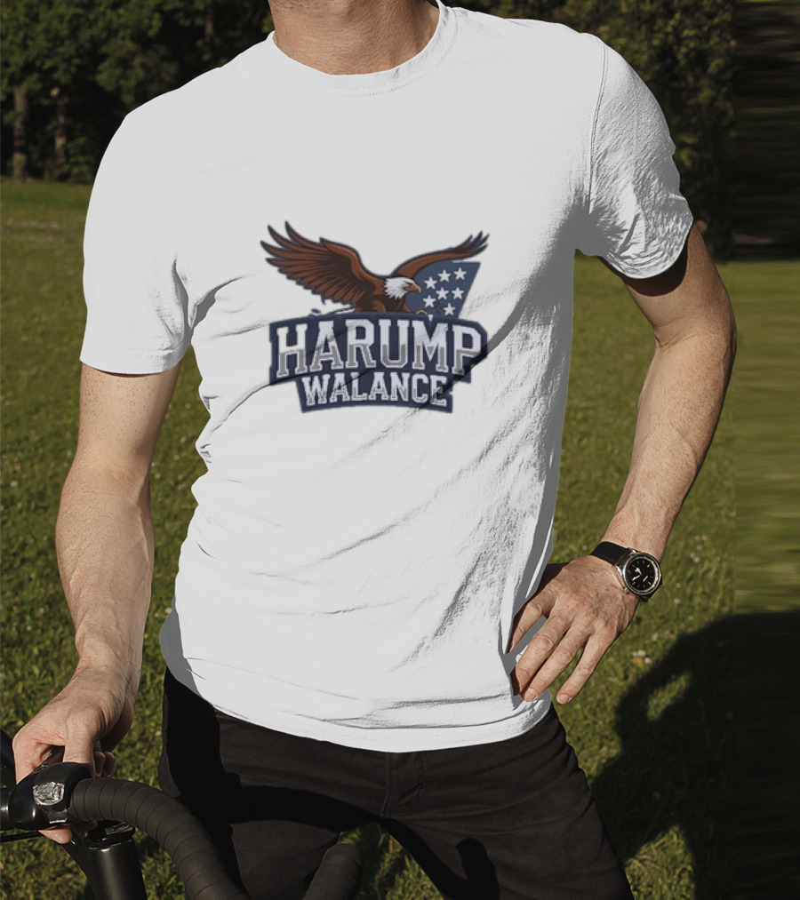 Harump Walance Eagle American Flag Stars T-Shirt