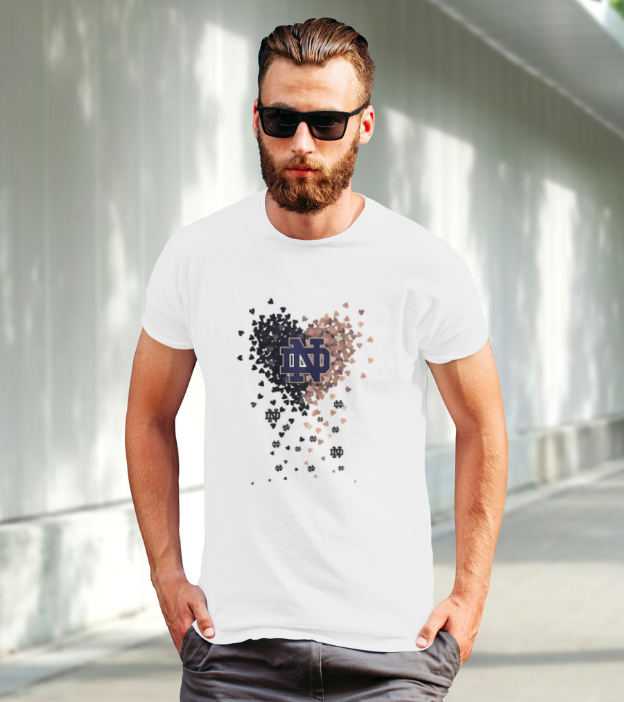 Heart Full Of Football Notre Dame Fighting Irish ND T-Shirt