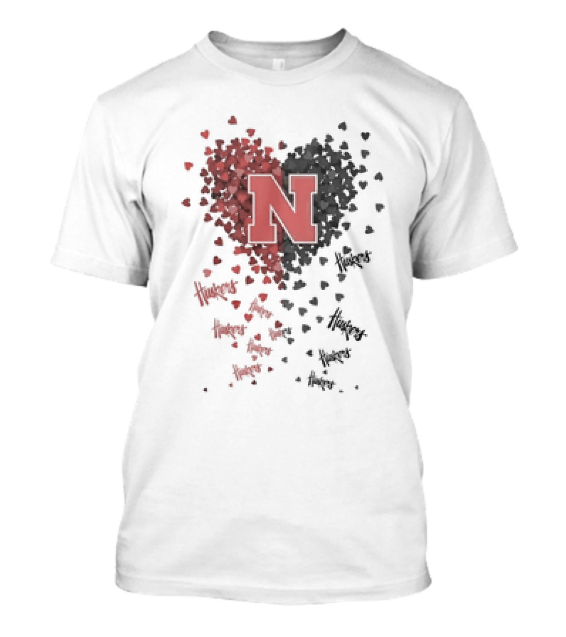Nebraska Cornhuskers Passionate Heart N Huskers T-Shirt