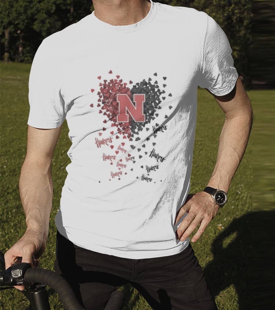 Nebraska Cornhuskers Passionate Heart N Huskers T-Shirt