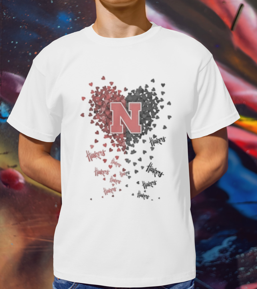 Nebraska Cornhuskers Passionate Heart N Huskers T-Shirt