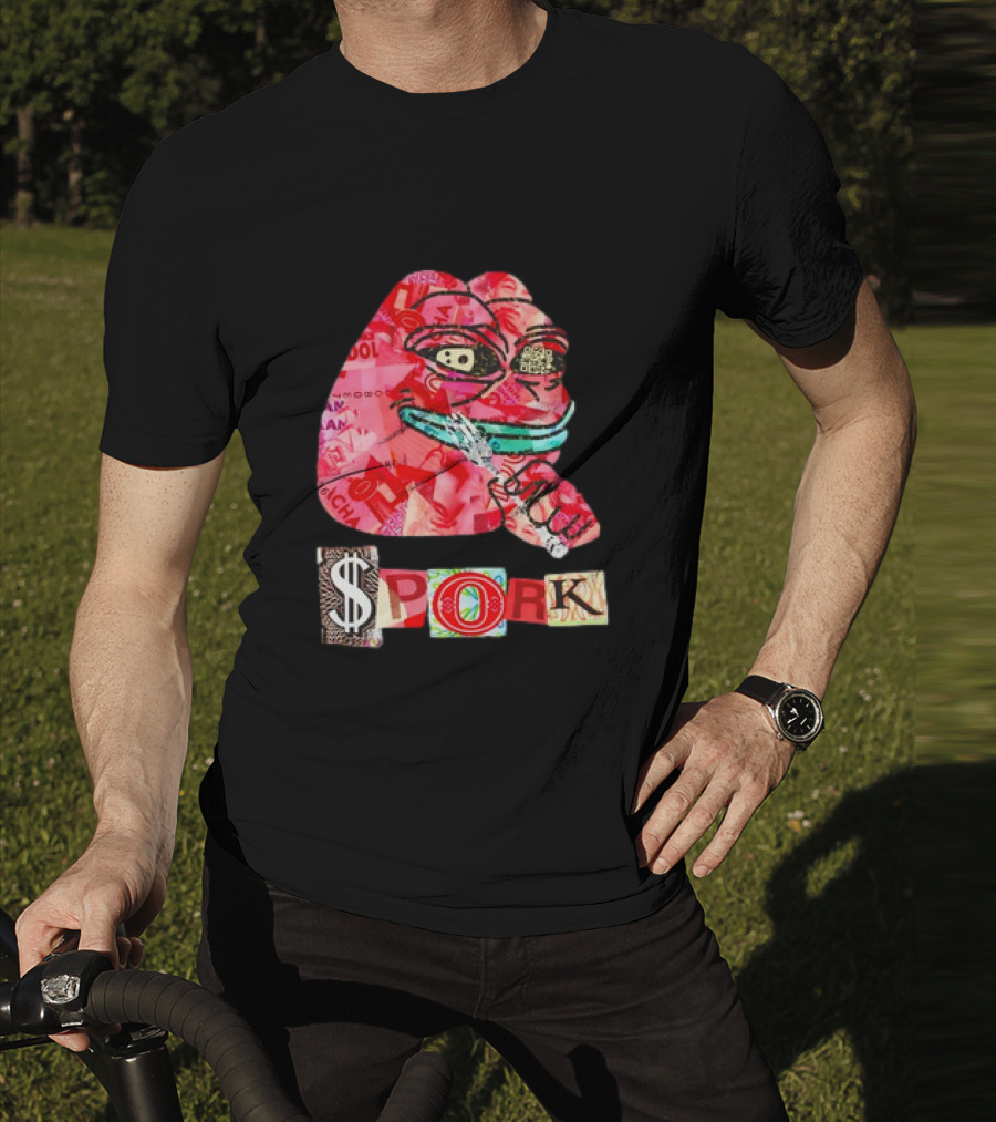 Colombo Spork Pepe Meme Collage Smoking T-Shirt