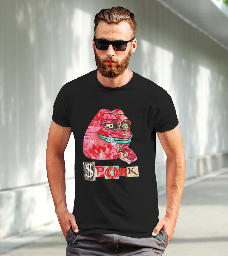 Colombo Spork Pepe Meme Collage Smoking T-Shirt