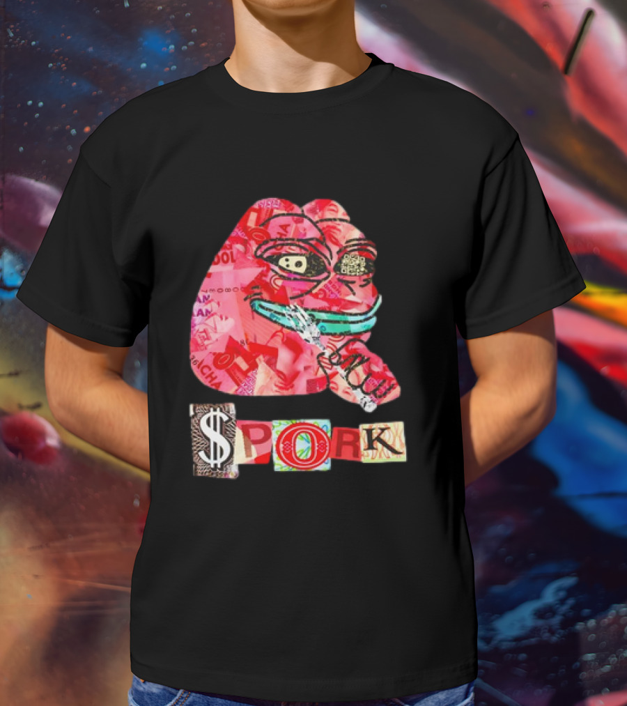 Colombo Spork Pepe Meme Collage Smoking T-Shirt