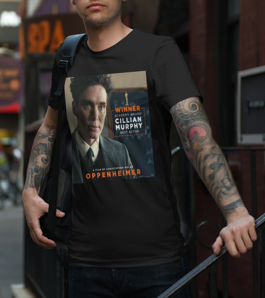 Winner Academy Award Cillian Murphy Best Actor Oppenheimer Film By Christopher Nolan T-Shirt