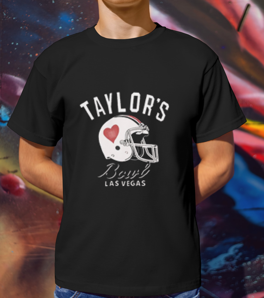 TAYLOR'S Bowl Las Vegas Football Helmet Heart T-Shirt