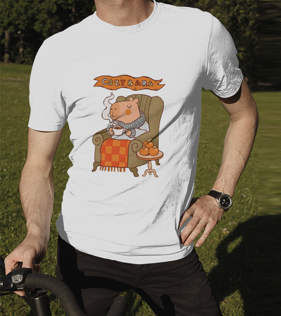 Cozybara Capybara Meme Cute T-Shirt