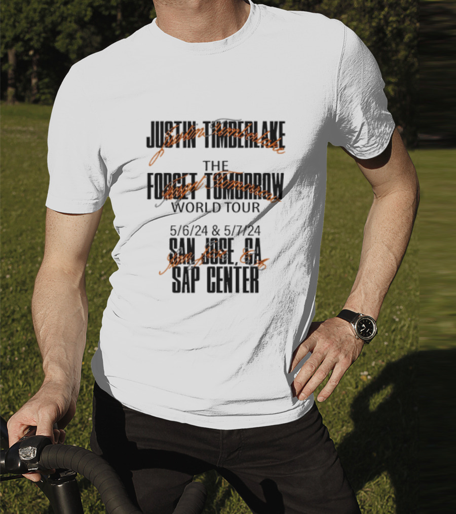 Justin Timberlake San Jose SAP Center Forget Tomorrow World Tour T-Shirt