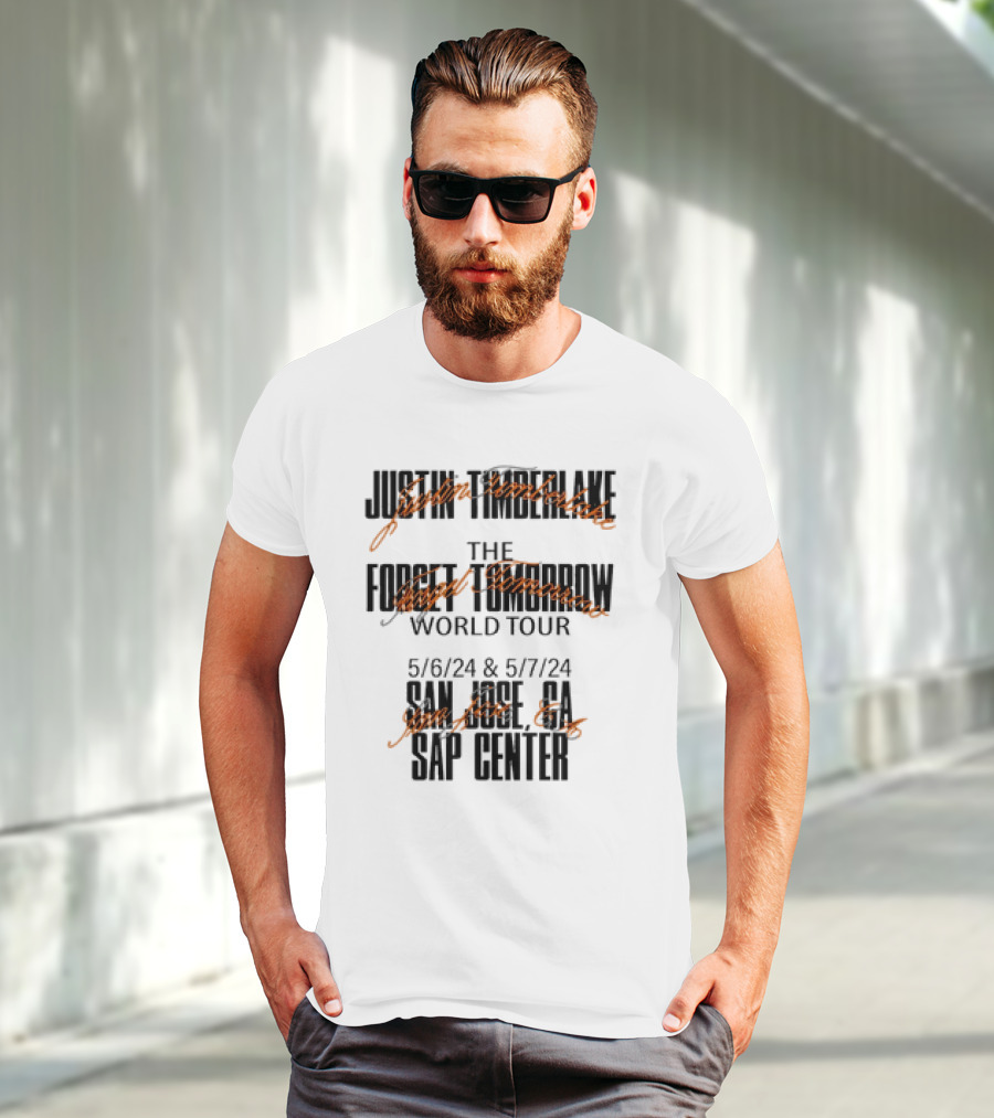 Justin Timberlake San Jose SAP Center Forget Tomorrow World Tour T-Shirt