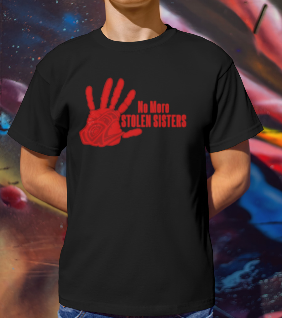 No More Stolen Sisters Red Blood Hand T-Shirt