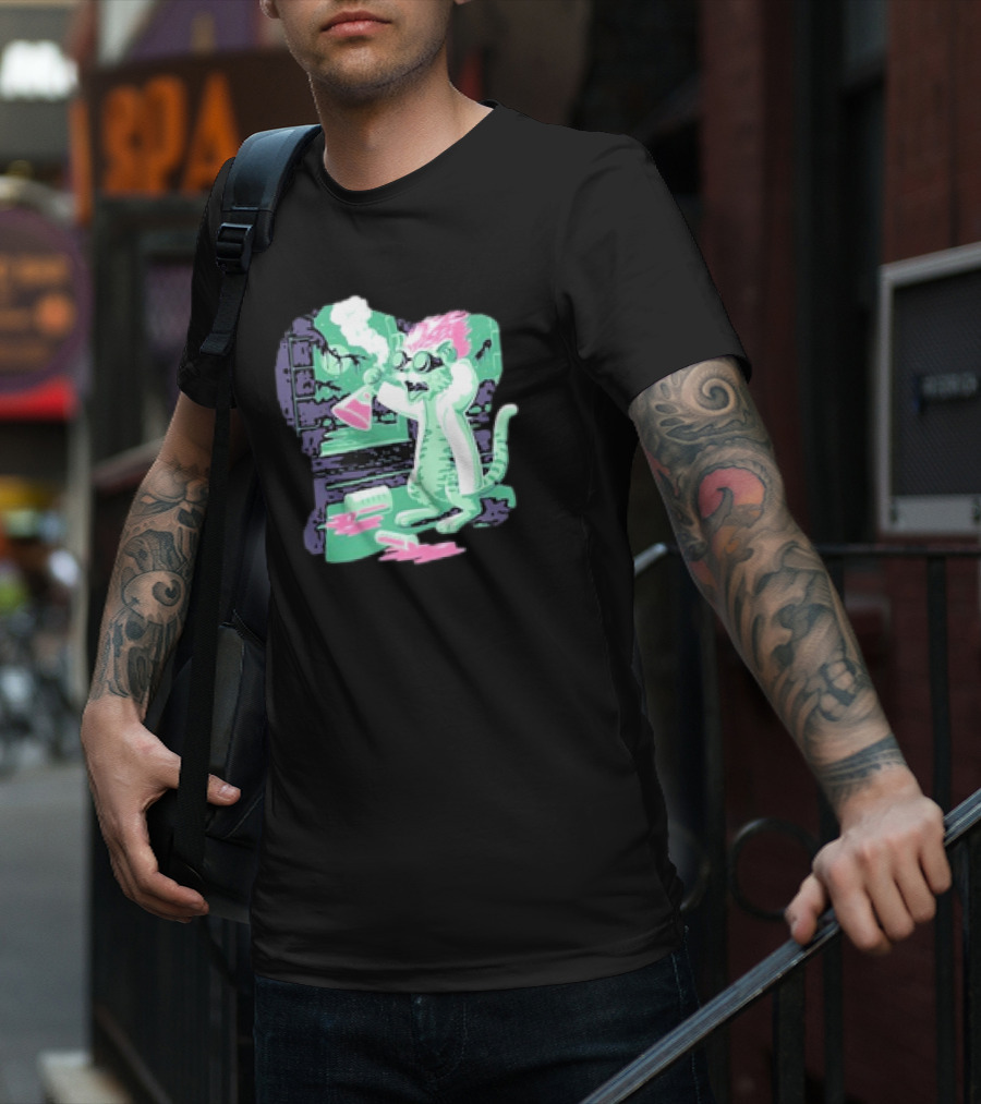 Kyle’s Corner Feline Weird Oct 24-27 Live Oak FL Mad Scientist Cat Lab T-Shirt