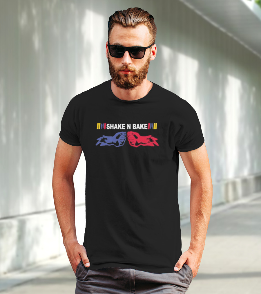 Shake N Bake Racing Hands Clap Colors Nascar T-Shirt