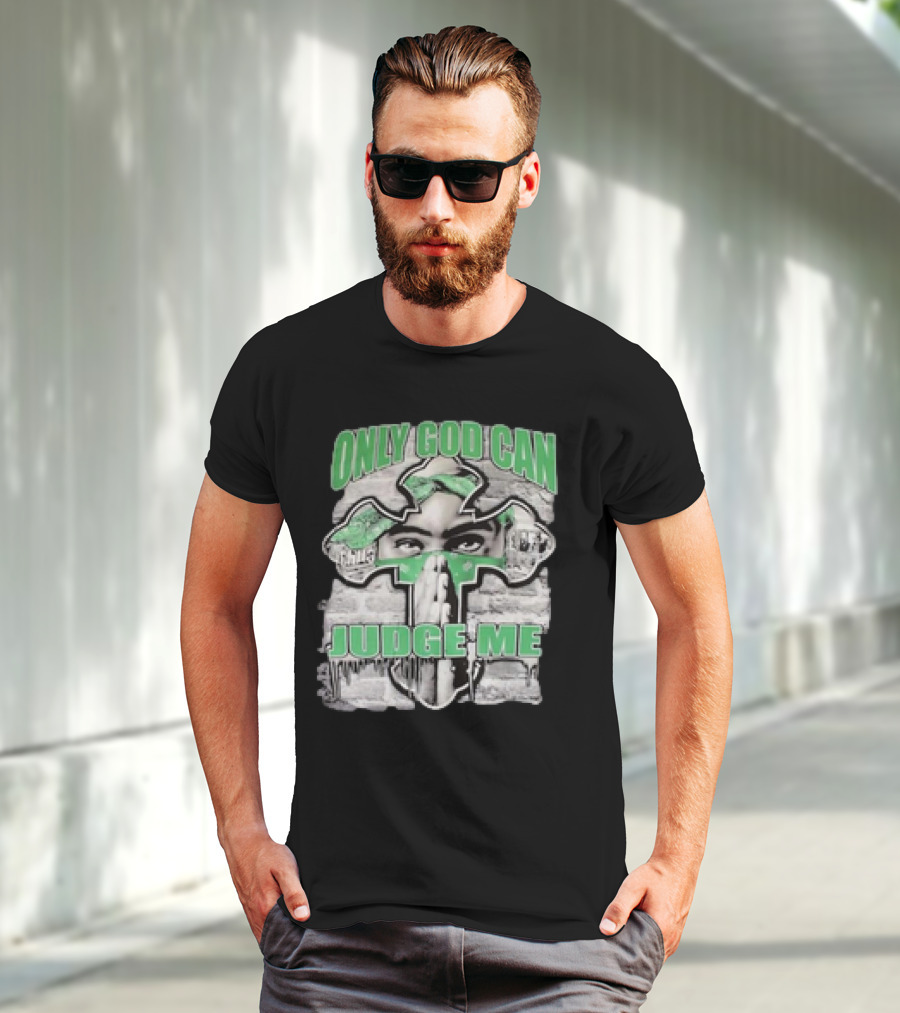 Only God Can Judge Me 2pac Cross Brick Background T-Shirt