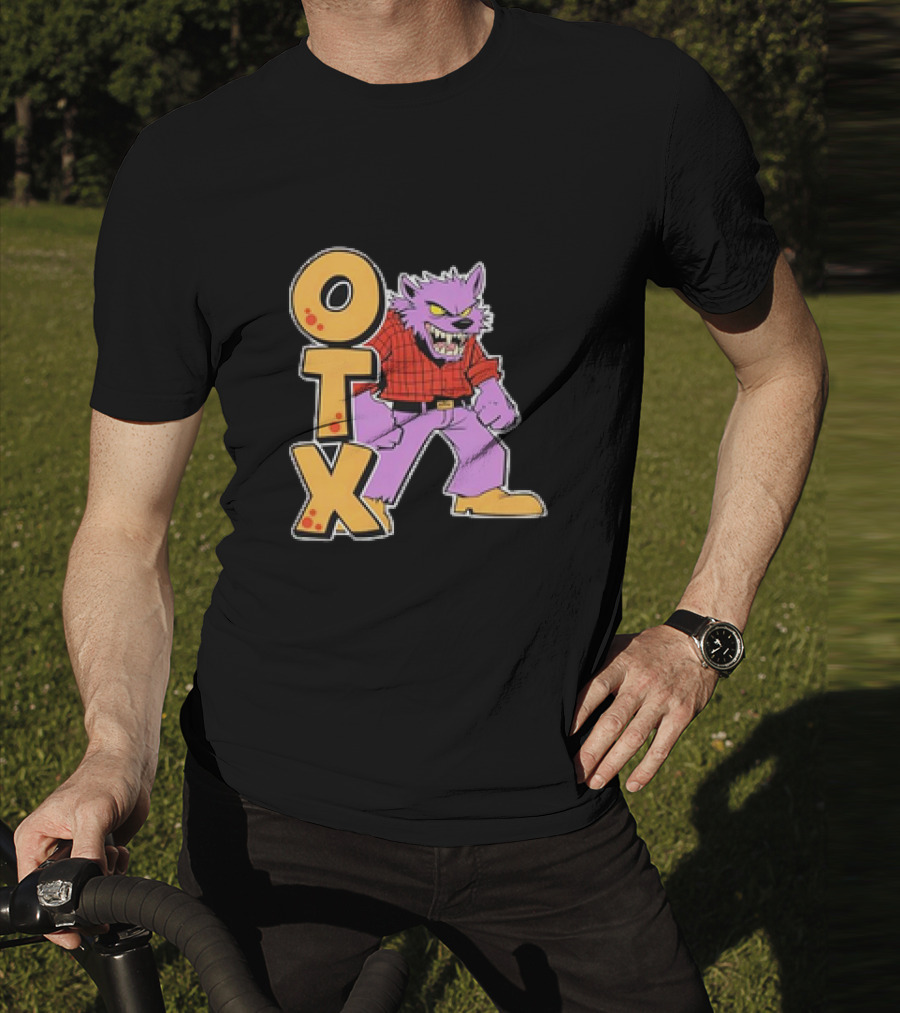 Otx Purple Werewolf In Plaid T-Shirt