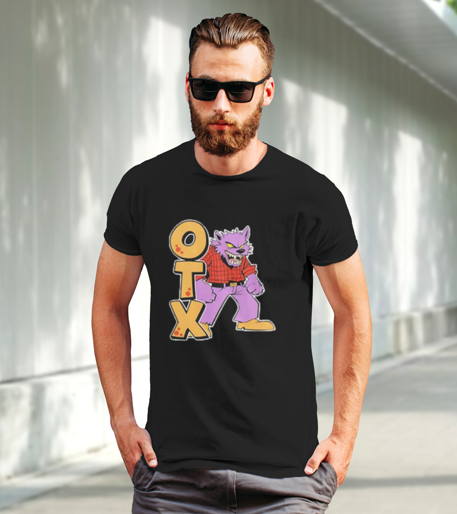 Otx Purple Werewolf In Plaid T-Shirt