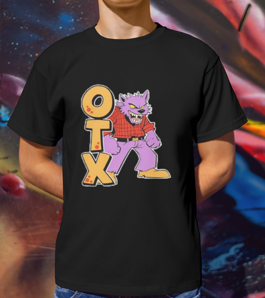 Otx Purple Werewolf In Plaid T-Shirt