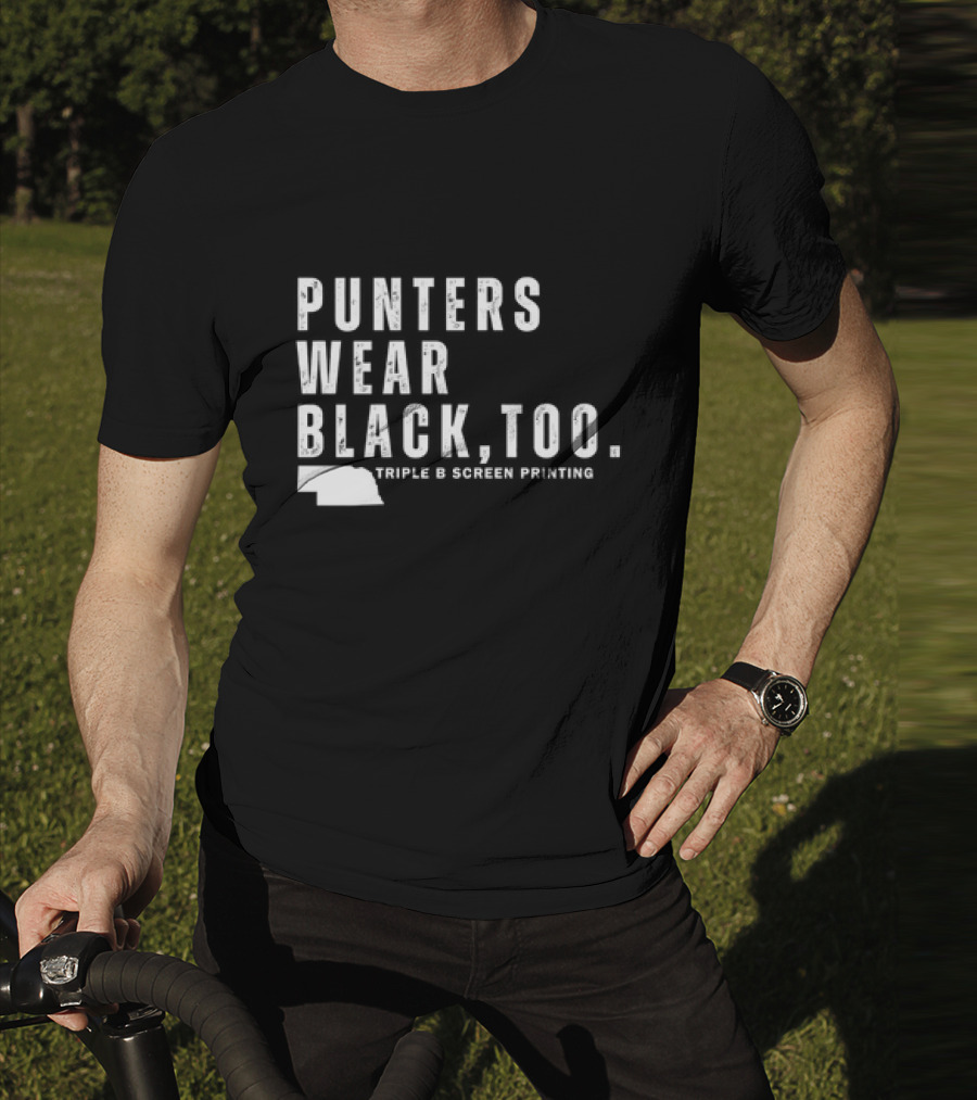 Punters Wear Black Too Triple B Screen Printing T-Shirt