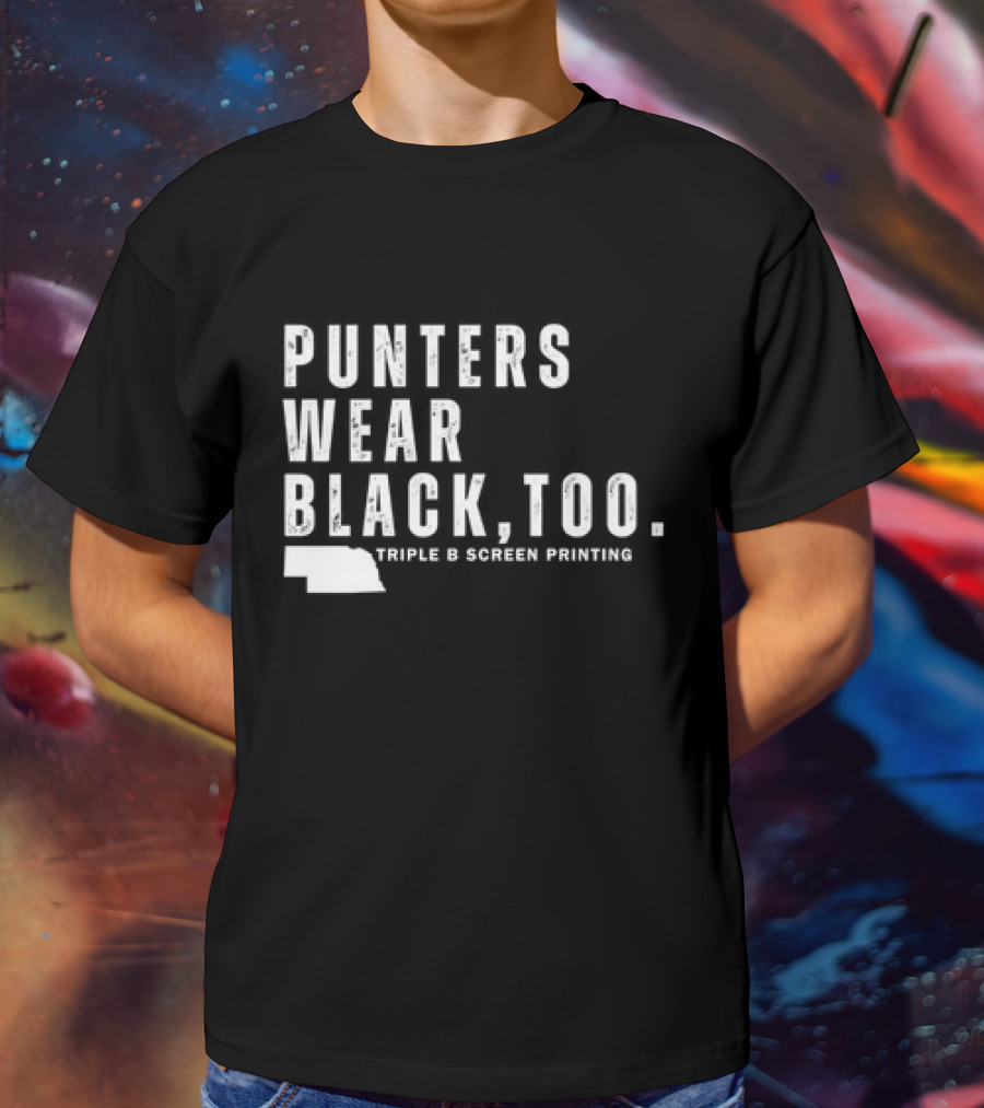 Punters Wear Black Too Triple B Screen Printing T-Shirt