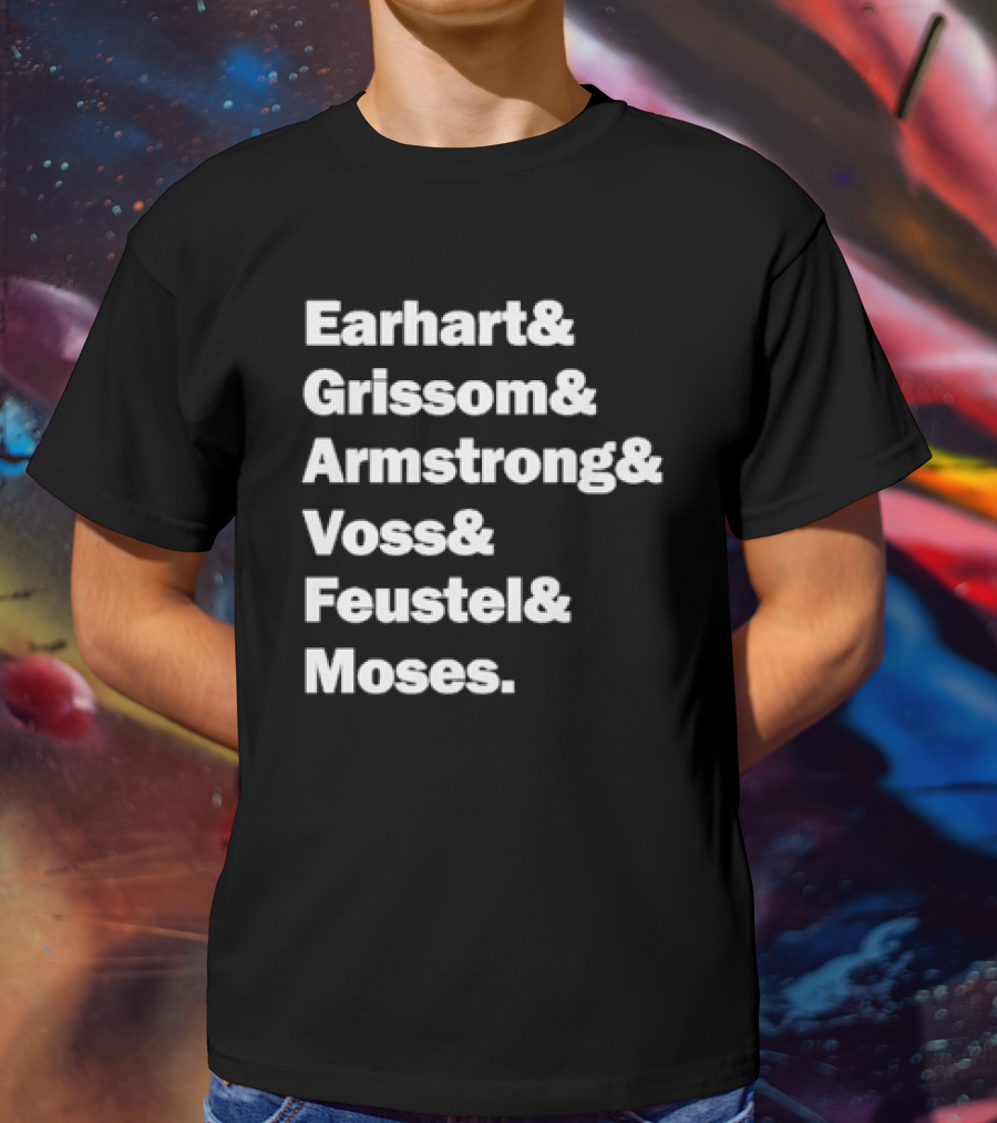 Purdue Boilermakers Mars Mission Earhart Grissom Armstrong Voss Feustel Moses T-Shirt