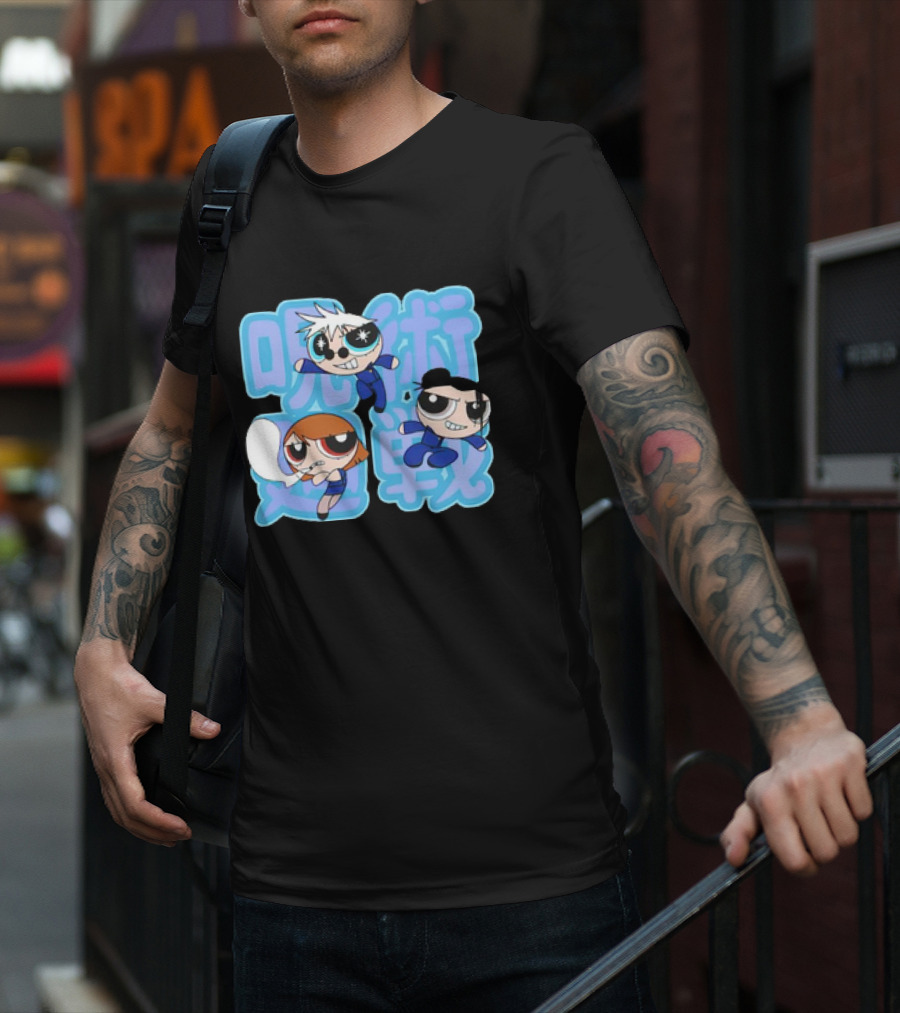 Jujutsu Kaisen Powerpuff Girls Gojo Satoru Mashup T-Shirt