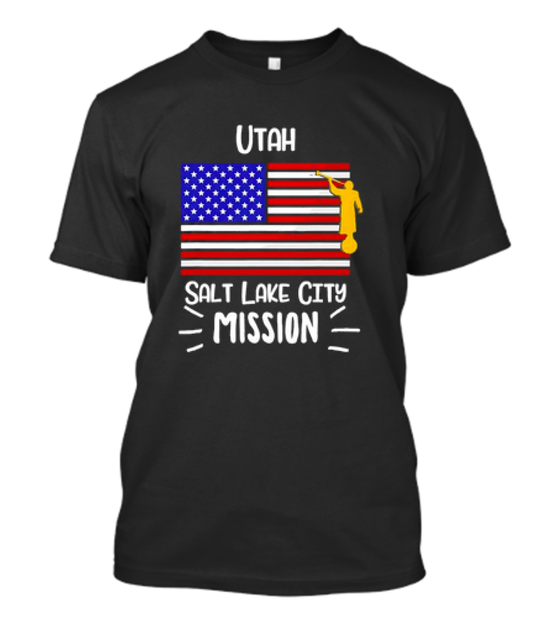 Utah Salt Lake City Mission US Flag Mormon LDS Missionary T-Shirt